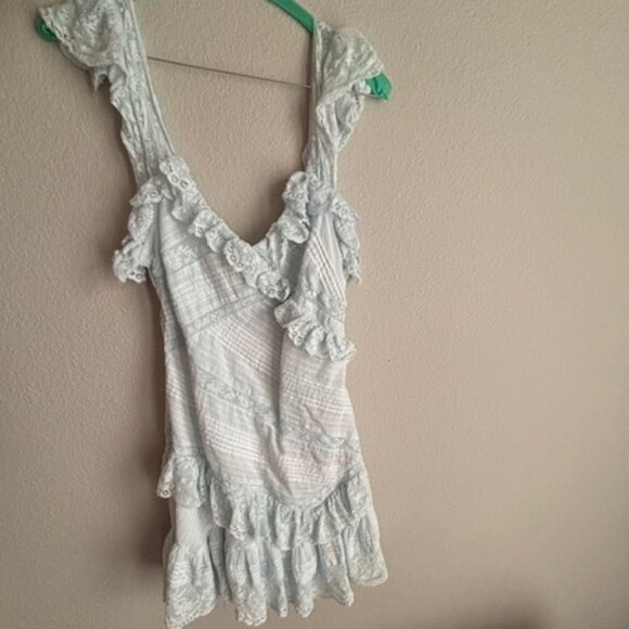 Bensley Fitted Lace Mini Dress - Picture 1 of 7